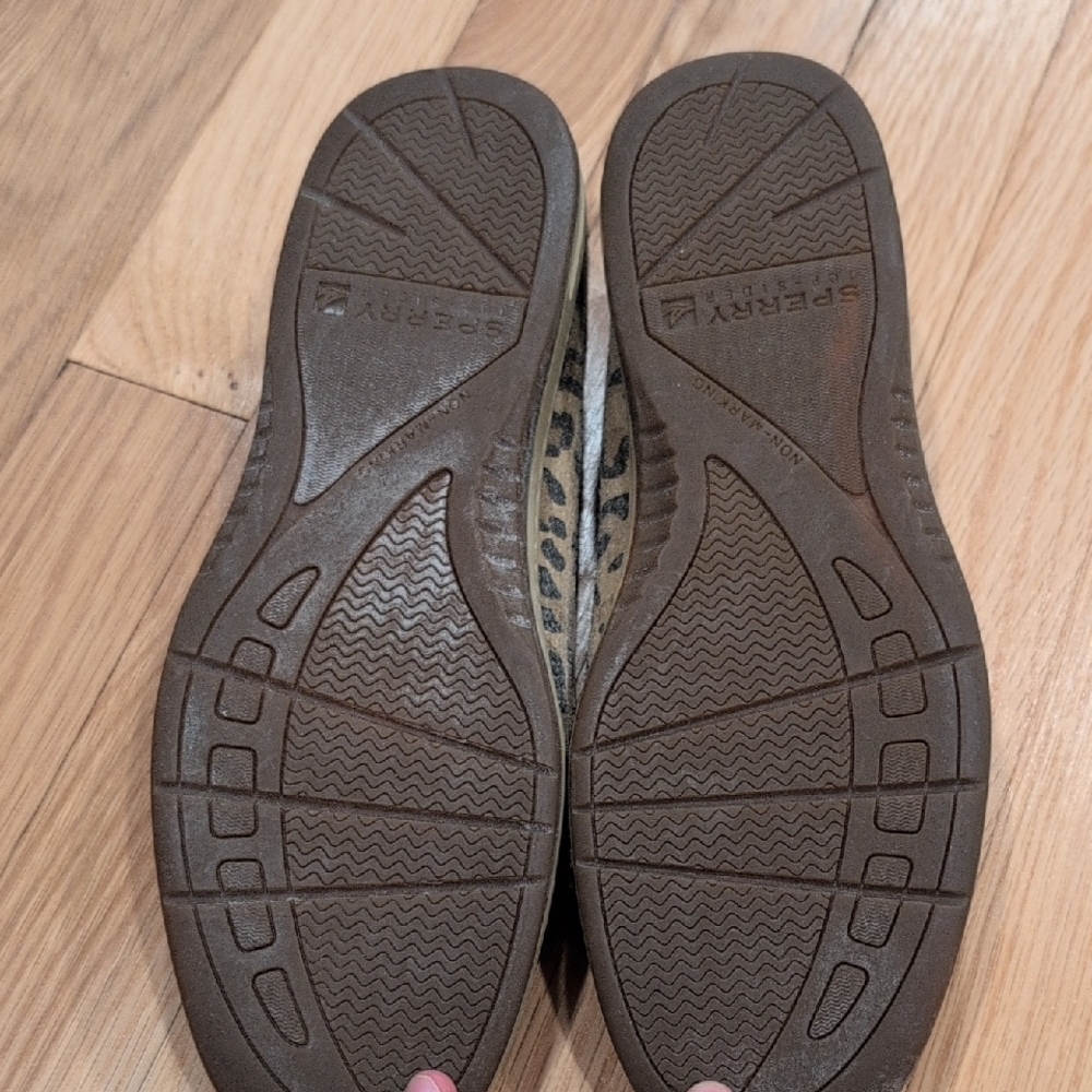 Sperry Women's Tan and Navy Loafers - Picture 3 of 3